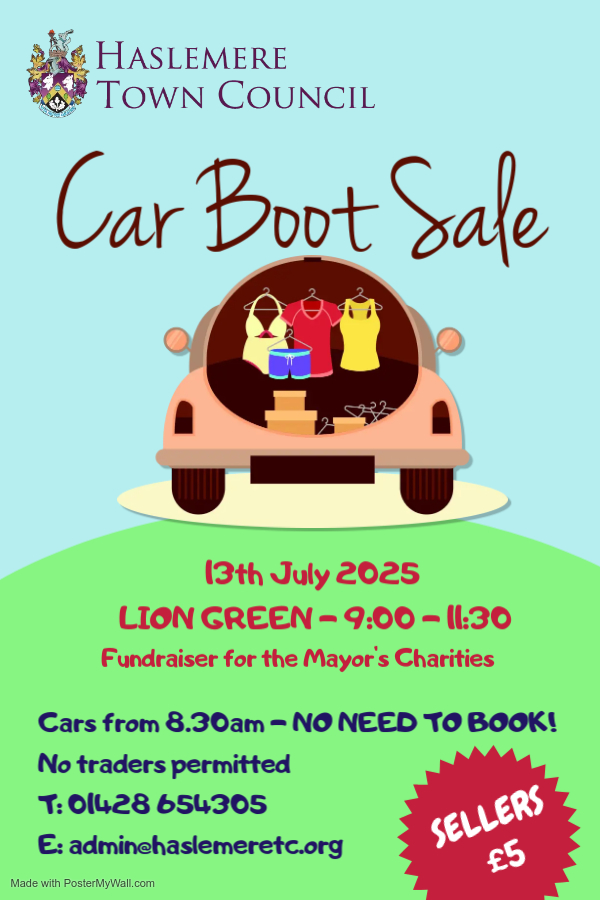 NEW CAR BOOT DATE – 13TH JULY